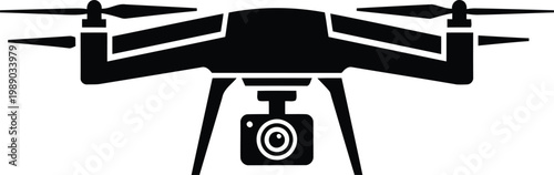 drone with camera icon, drone icon, camera drone, black silhouette