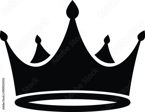 black crown silhouette royalty symbol icon