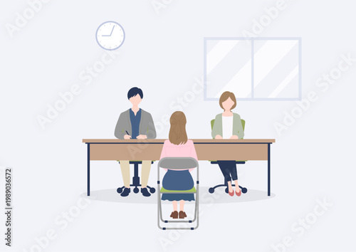 Young Woman Attending a Casual Job Interview in Informal Wear