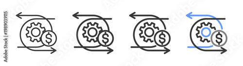 The Ultimate continuity Styles with Variations Line of icon set vector illustration