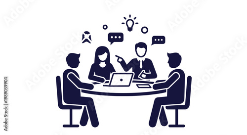 Business people sitting at meeting table 9.