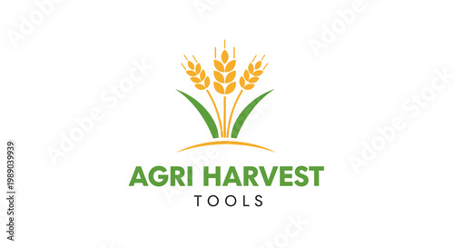 agri harvest tools company logo design.