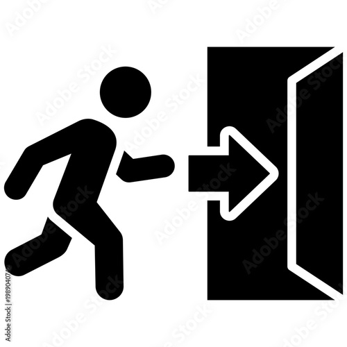 Canvas Print Evacuation Icon