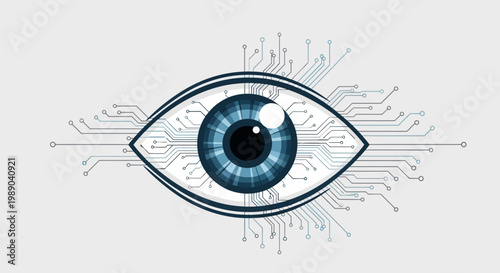 Closeup of a blue human eye.