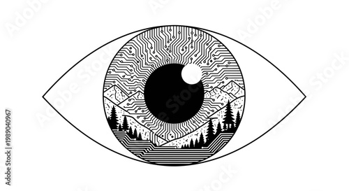 Closeup of a human eye iris.