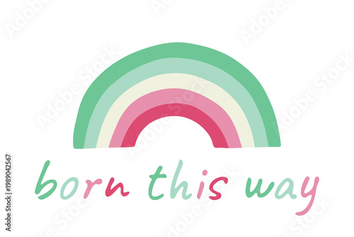 Colorful rainbow shape Abrosexual pride flag Happy pride day LGBTQIA community Pride Month Vector hand drawn doodle for posters, stickers, logo, cards