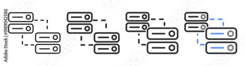 The Ultimate failover Styles with Variations Line of icon set vector illustration