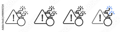 The Ultimate incident Styles with Variations Line of icon set vector illustration