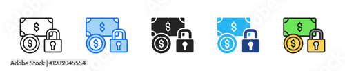 Customer Fixed Cost Icon Set Multiple Style Collection