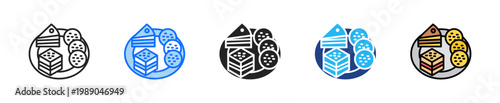 Dinner Dessert Icon Set Multiple Style Collection