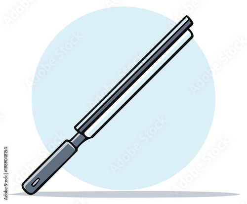 Squeegee Illustration for Window Cleaning or Auto Detailing with Blue Background