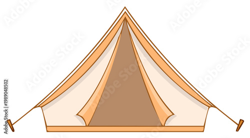 Camping Tent Illustration for Outdoor Adventure Activities Shelter and Relaxation