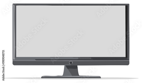 Illustration of a computer monitor with a blank screen, perfect for adding your own content
