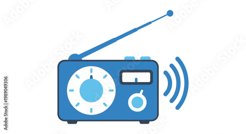 Vintage Blue Radio Transmitter Device 1.