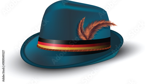 Isolated professional uniform hats for construction service and law vector