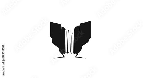 A stylized illustration of a broken book.