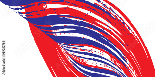 Car sticker wrap abstract banner sporty lines red blue grunge color combination brush thunder storm motorsport racing pattern, Eps 10.