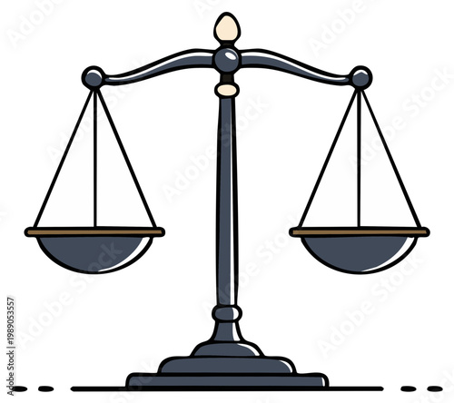 Justice scales balancing equality fairness and judgment symbolizing legal system and impartiality