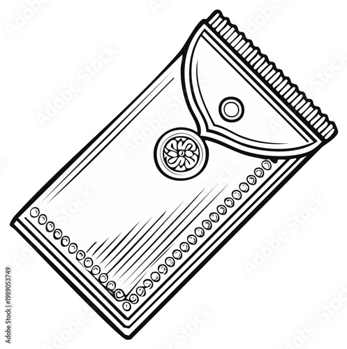 Islamic Prayer Mat Decorative Design Line Art