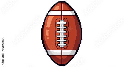 American Football Ball Isolated on White Background.