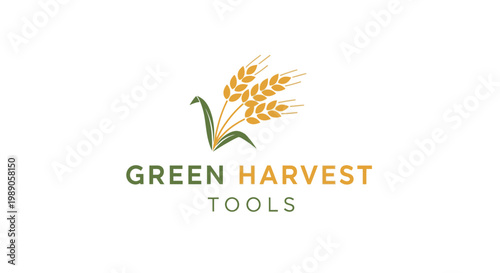 Green Harvest Tools company logo design.