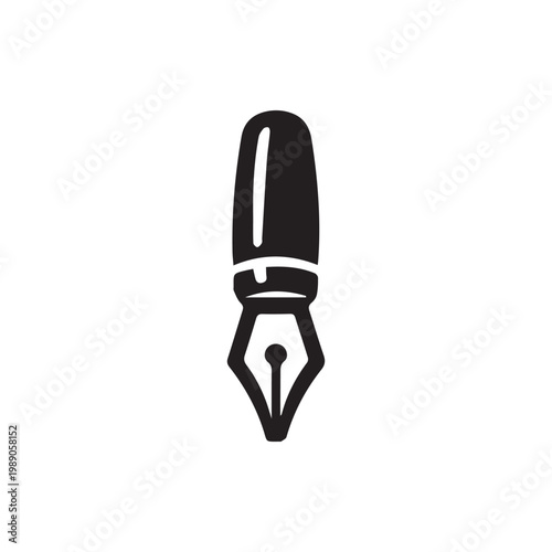Stylish ink pen nib symbol for elegant writing creative design and artistic endeavors