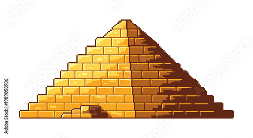 Ancient Egyptian Pyramid Structure Illustration.