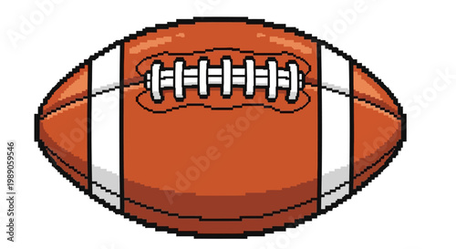 American Football Ball Isolated on White Background.