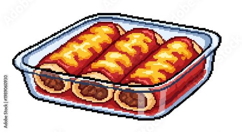 Delicious Baked Enchiladas in a Glass Casserole Dish.