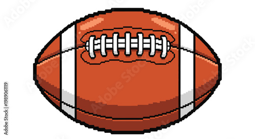 American Football Ball Isolated on White Background.