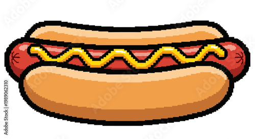 Delicious Hot Dog with Yellow Mustard Topping.