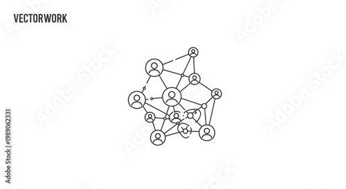 Network connections and relationships diagram.