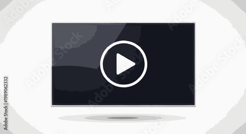 Play button on screen media player.