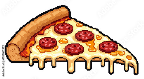 Delicious Slice of Pepperoni Pizza with Melted Cheese.