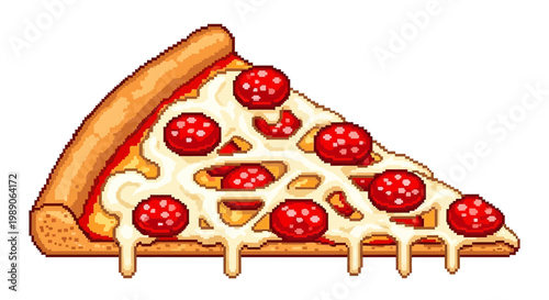 Delicious Slice of Pepperoni Pizza with Melted Cheese.