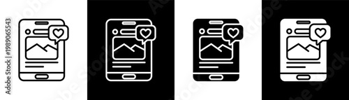 social media white icon set design