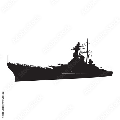 Silhouette of a large warship naval vessel aircraft carrie