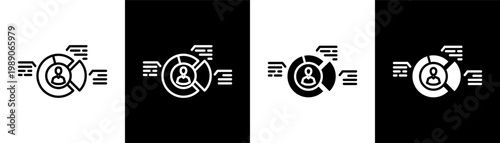 customer segmentation white icon set design