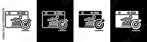 goal white icon set design