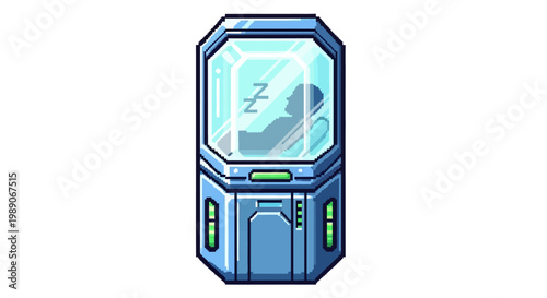 Futuristic Cryogenic Pod for Sleep or Stasis.