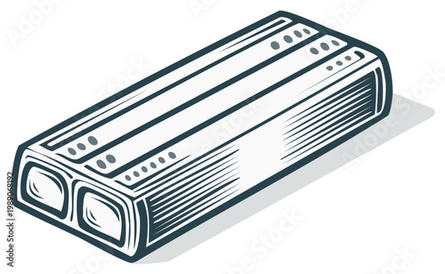 Vintage style double stick chewing gum pack vector illustration