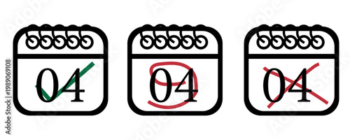 Koleksi ikon kalender dengan desain penandaan yang digambarkan tangan. Ikon kalender bervektorisasi datar dengan hari tertentu yang ditandai, hari ke 31.