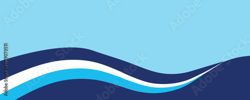 Gelombang laut berlapis ilustrasi latar belakang vektor dan ilustrasi vektor pantai laut eps 10.