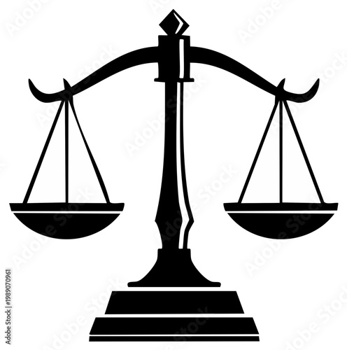 Balance Scales Signifying Justice Symbol with Equal Pans for Law and Legal Matters