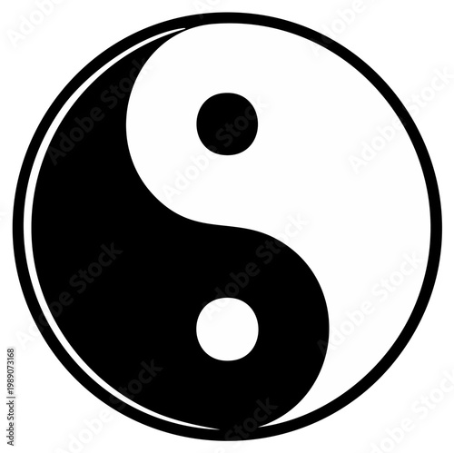 Yin Yang Symbol: Balance and Harmony in Black and White, Spiritual Sign