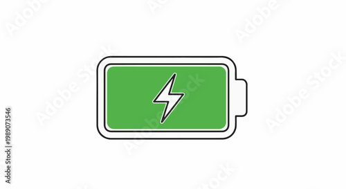Free Download A green battery symbol with a lightning bolt indicating power - GFXLoad