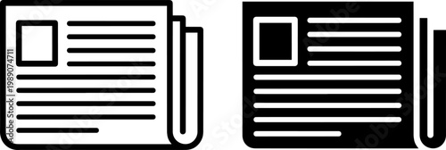 Contrast between traditional and modern newspaper designs in black and white graphics