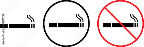 Symbolic representations indicating smoking permissions and restrictions