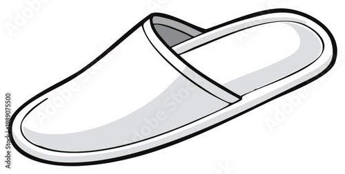 Slippers Graphic Illustration for Comfort Footwear Designs and Hotel Hospitality Concepts