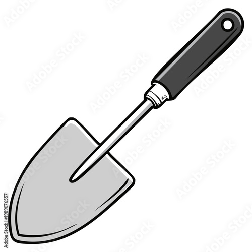 Garden Trowel Tool Illustration for Planting and Digging Horticulture